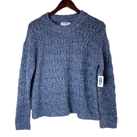 Old Navy Textured Cable Knit Pointelle Sweater Women’s Size S Comfy Cozy - Picture 1 of 7